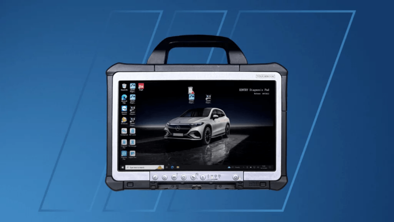 Mercedes Xentry with Maverick Diagnostics background